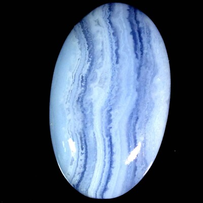 #ad 20.20Cts. 16X27X5mm 100% Natural Top Designer Blue Lace Agate Oval Cab Gemstone $11.99