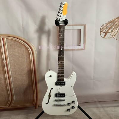 #ad Factory Semi Hollow White TL Electric Guitar P90 Pickups Basswood Body Hardware $269.00