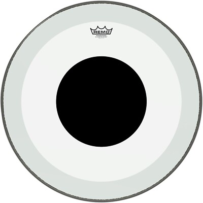 #ad Remo Powerstroke 3 Clear Bass Drum Head with Black Dot 22 in. $34.95