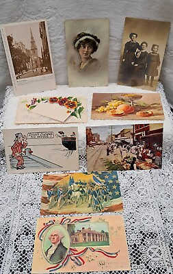 #ad Antique Postcard Lot Early 1900s Various Styles No Writing $16.00