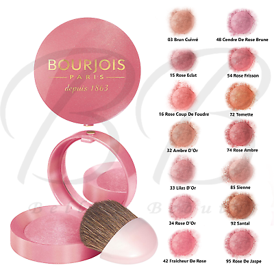 #ad BOURJOIS Little Round Pot Blush Blusher with Mirror and Brush *ALL SHADES* NEW $14.99