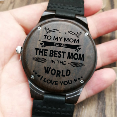 #ad To My Mom You Are The Best Engraved Wooden Watch for Dad Anniversary Birthday $29.95