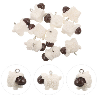 #ad 10 Pcs Sheep Necklace Pendant Metal Cute Animal Jewelry Charms Mini $7.19