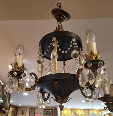 #ad Estate METAL CHANDELIER with crystals 23 Light $480.00