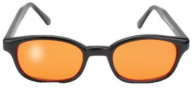 #ad KD#x27;s Original Biker Sunglasses Black Frame Orange Lens Authorized US Dealer $9.99