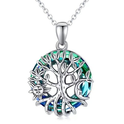 #ad Silver Tree Shape Pendant Necklace Alloy Plating Metal Necklace Fashion jewelry $14.99