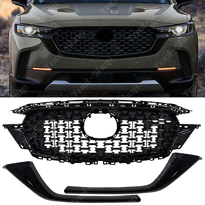 #ad Fits Mazda CX5 CX 5 2022 2023 Front Grille Front Grille Molding Trim Gloss Black $237.00