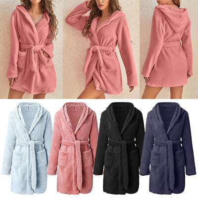 #ad Luxury Terry Towel Bathrobe Women Ladies Soft Towelling Robe Shawl Dressing Gown $18.04