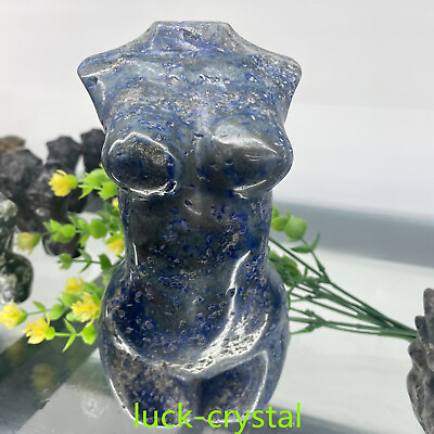 #ad 4.07lb Natural Lapis Lazuli Quartz Carved Crystal Female Model Reiki 1PC42x4 $255.55