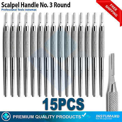 #ad Surgical Scalpel Handle Blade Holder #3 Round Pattern German Stainless Steel $37.05