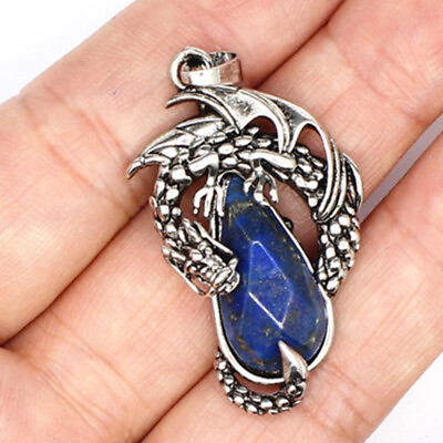 #ad Natural Healing Reiki Crystal Quartz Dragon Chakra Stone Pendant Necklac Jewelry $2.97