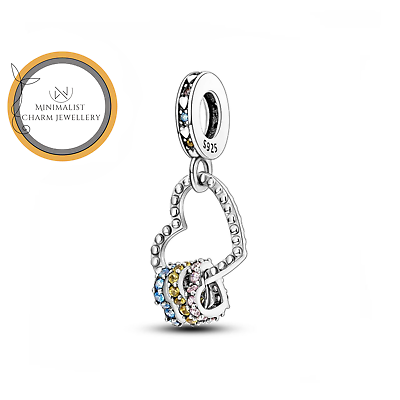 #ad Full Of Heart Dangle Charm Heart Pendant Charm Women Gift Charm Silver Charm $24.79