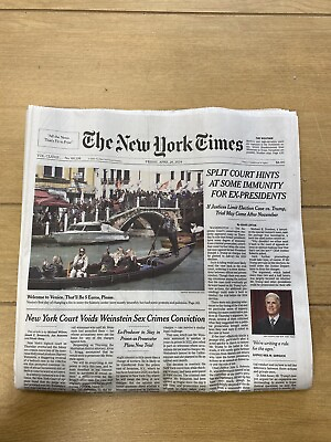 #ad The New York Times Friday April 26 2024 Complete Print Newspaper NEW $6.50