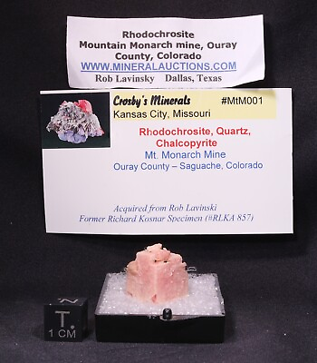 #ad Rare Locale Rhodochrosite from Mt. Monarch Mine Saguache Colorado $124.99