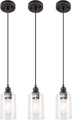#ad Modern Pendant Lights 3 Pack Bronze Kitchen Island Lighting Dining Room $71.65
