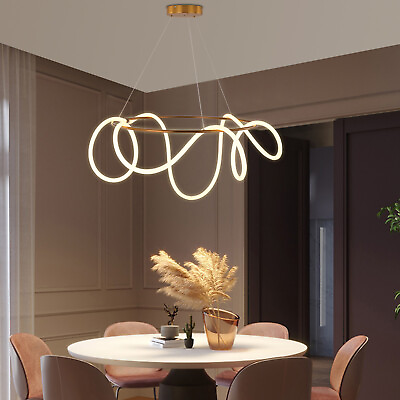 LED Ceiling Lamp Line Hanging Pendant Light Modern Chandelier Lighting Fixture $80.45