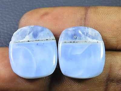 #ad 17X19MM Natural Blue Opal Matched Pair Octagon Cabochon Loose Gemstone 24Ct W98 $8.24