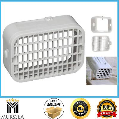 #ad 3 in. x 4 in. White Plastic Rodent Guard Snap Lock In Vinyl Grate Gutter Guard $7.24