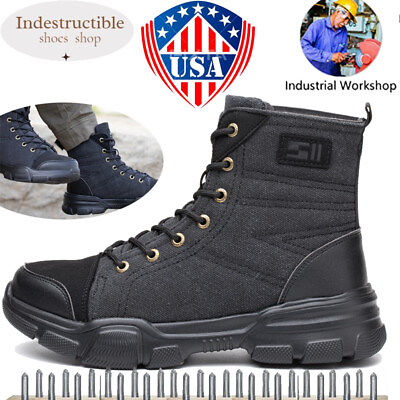 #ad Mens Safety Shoes Steel Toe Indestructible Sneakers Work Waterproof Boots Hiking $46.91