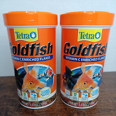 #ad Tetra Goldfish Fish Food Vitamin C Flakes Clean Water Complete Diet 100g 08 24 $4.50