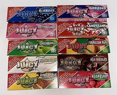 #ad Juicy Jay’s 1.25 Rolling Papers Variety 10 Pack Sampler Pack. Variety Pack # 6 $16.99