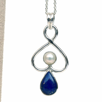 #ad Wholesaler 925 Sterling Silver Lapis Lazuli Jewelry Natural Lapis Pendants PP039 $17.20