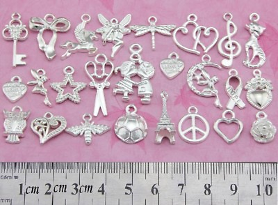#ad Wholesale Lots Silver Tone Mix Pendants Charms Choose Quantity Jewelry DIY Y49 $6.99