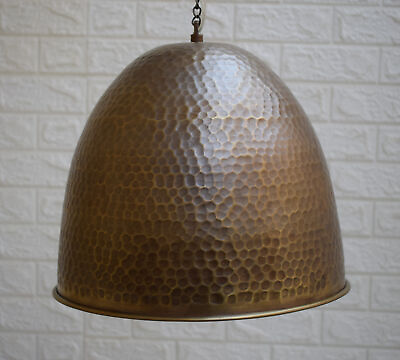 #ad Moroccan Bronze Oxidize Brass Ceiling Light Fixture Hanging Lamp Pendant Lantern $172.10