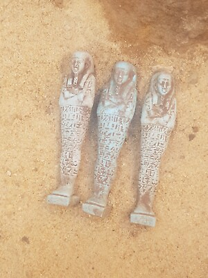 #ad Rare Antique Ancient Egyptian 3 Ushabtis Servant amp; Minions Sacred Grace 2480 BC $74.00
