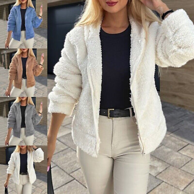 #ad Womens Coat Hooded Outwear Women Long Sleeve Winter Warm Plain Hoodie Jacket $35.25