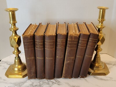 #ad Antiquarian Book Collection Works of Charles Dickens 7 Books 18 Novels amp; Titles $720.00