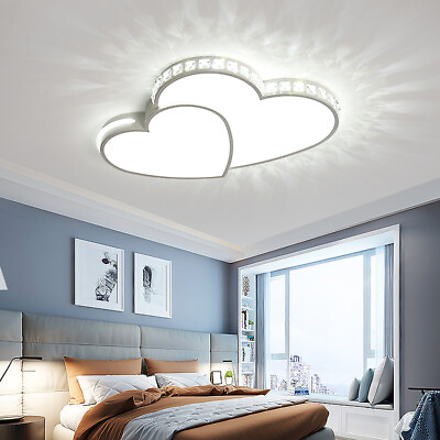 #ad Modern LED Ceiling Light Romantic Heart Shape Chandelier Girls Room Fixture Lamp $41.28