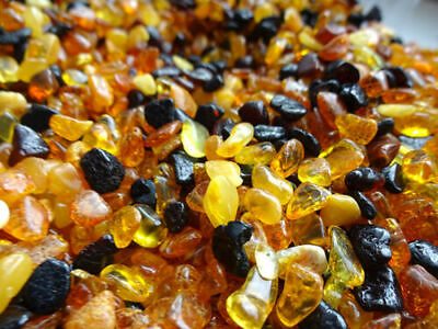 #ad 100 gr NATURAL BALTIC AMBER STONES POLISHED 4 10 mm $8.99