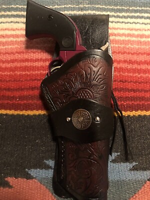 #ad FIT Ruger Wrangler 4.62quot; Barrel 22 Cowboy Drop Leather Holster Floral Concho USA $35.14