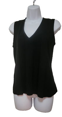 #ad THE LIMITED Womens Sz. L Black Sleeveless Cashmere Polyester Tank Top Shirt $15.99