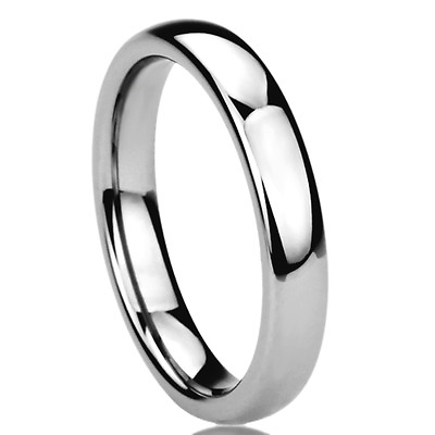 #ad Men Women Engraving 4MM Surgical Stainless Steel Wedding Band Ring $28.50