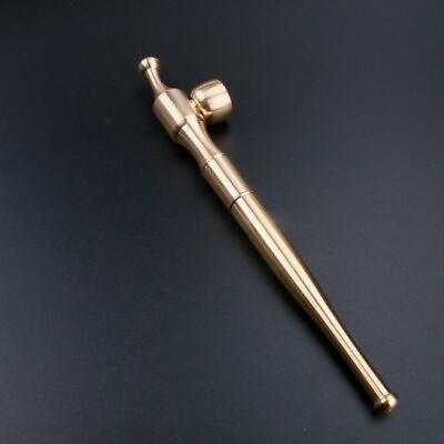 #ad 1pcs New Brass Smoking Pipe Cigarette Holder Metal Tobacco Pipe Gift Pipes $9.57