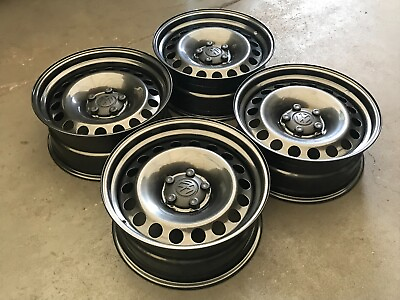 #ad Volkswagen transporter t4 banded steel wheels 17inch 5x112 staggered GBP 450.00