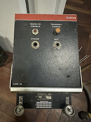 #ad VINTAGE COLLINS TRANSCEIVER VHF AM 618M 3A PN 622 1396 001 SERIAL 2654 USA MADE $400.00
