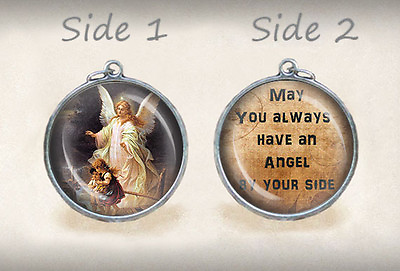 #ad Guard Angel Angels Necklace Pendant Catholic Medal Guardian Pendant Protection $22.44