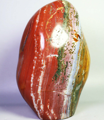 #ad 4.15lb Natural Ocean Jasper Crystal Agate Geode Gemstone Flame Reiki Statue $159.99