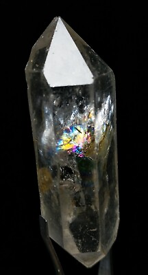 #ad 30g rainbow Tibetan BLACK Phantom QUARTZ Crystal Double Terminating Specimen $29.99