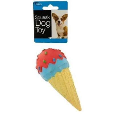 #ad Ice Cream Cone Squeak Dog Toy $7.01