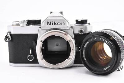 #ad Nikon FM Silver Ai S NIKKOR 50mm F1.4 Film Manual Focus SLR Camera $298.06