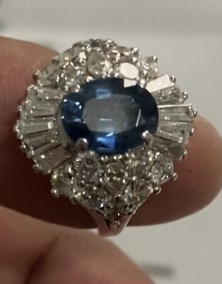 #ad sapphire and diamond ring $4500.00