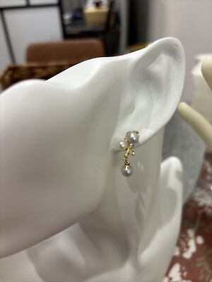 #ad akoya pearl earrings drop silver $69.00