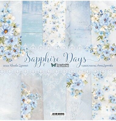 #ad Scrapbooking Double Sided Paper 12 x 12 Card Stock ScrapAndMe Sapphire Days $11.40