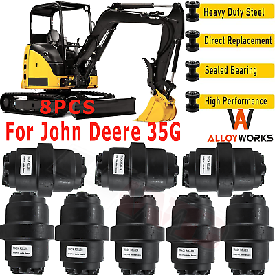 #ad 8PCS Track Roller For John Deere 35G Heavy Duty Excavator Undercarriage $989.00