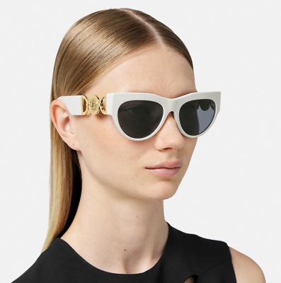 #ad NEW Versace VE4440U 31487 56 WHITE Sunglasses $139.49