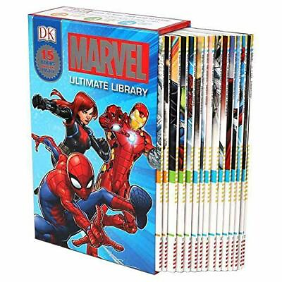 #ad Marvel Ultimate Library 15 Books Plus Giant Fold Out Poster Super Hero... by DK $37.19